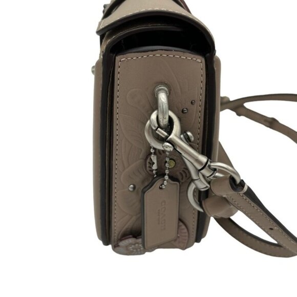 Coach Page Crossbody Glovetanned Leather With Tea Rose Tooling - Picture 7 of 13